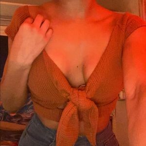 Brown crop A ELLEN shirt